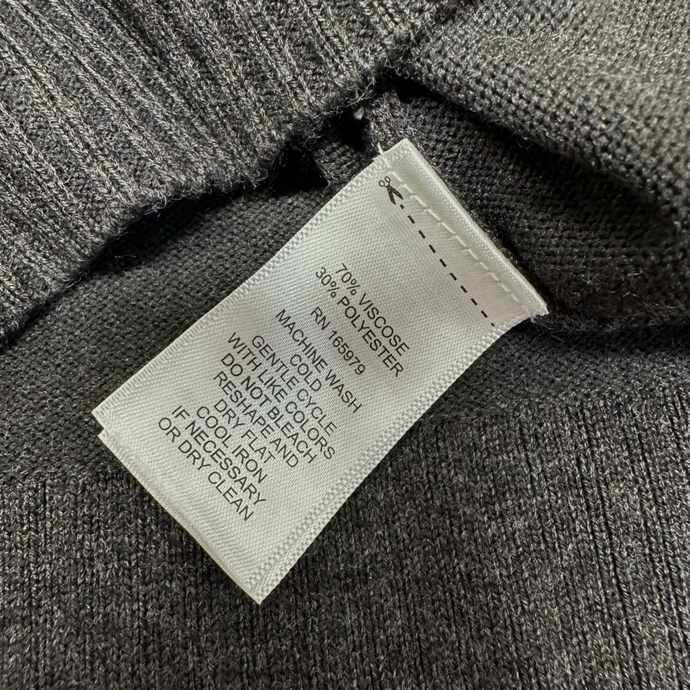 Melissa Paige Women's Gray Contrast-Cuff Cowl-Neck Sweater Size 1X - Picture 8 of 8
